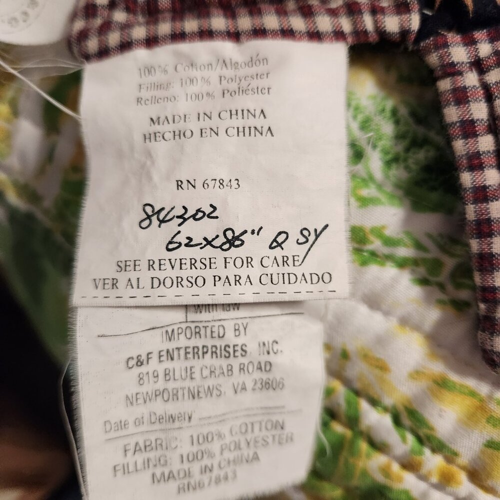 VTG Disney Mickey Minnie Mouse Cotton Patchwork Quilt Wallhanger - Picture 10 of 11